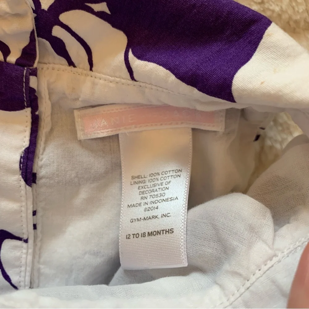 Janie and Jack Purple Floral Peplum Top